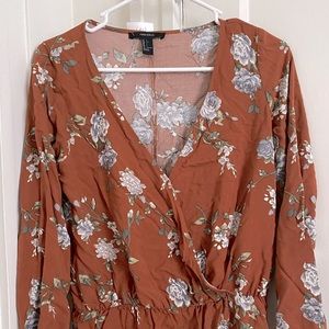 F21 Burnt Orange Romper